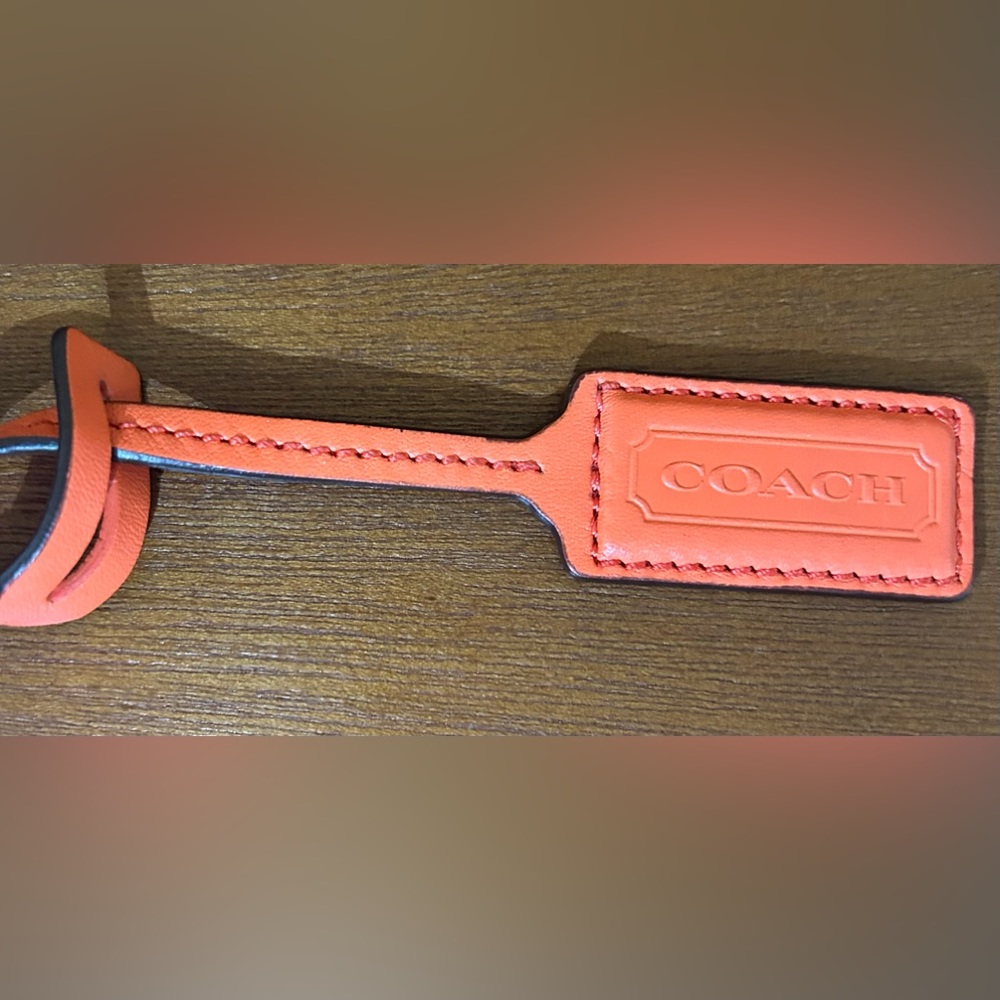 Excellent Condition Orange Coach Hangtag